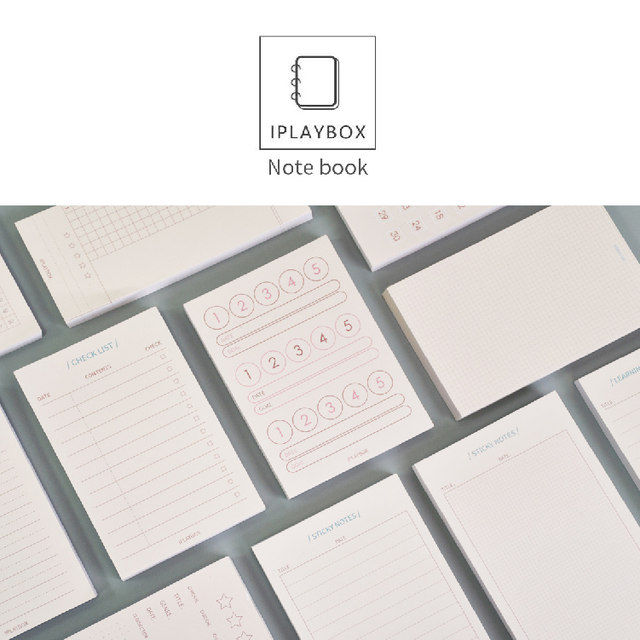 Iplaybox stationery simple tearable note book office study memo record message to-do list