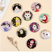 Jetoy Korean creative round refrigerator stickers cute cartoon tiles cat sucker iron creative message stickers