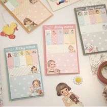 Afrocat Korean cute doll page stickers cartoon notes group sweet note paper N times Post message post