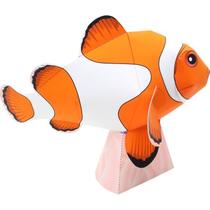 Marine Life Clown Fish Animal 3D Paper Model DIY Handmade Childrens Educational Origami Toy