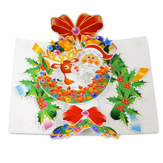 Paper model Making DIY manual work puzzle toy Christmas Cubic pop-up greeting cards 3D paper models