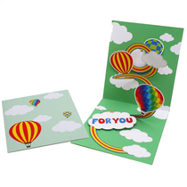 Paper model making DIY handwork educational toy hot air balloon stereo pop-up card 3D paper model
