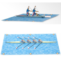 Sports rowing rowing competition 3D three-dimensional paper model DIY handmade childrens educational origami toys