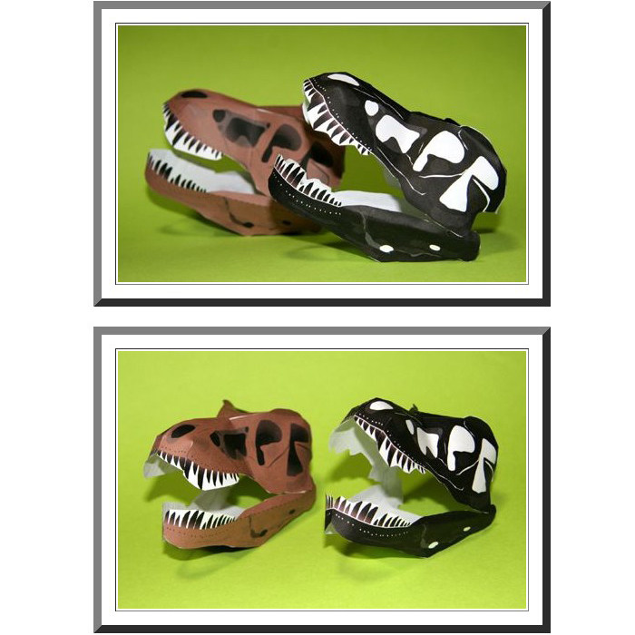 Prehistoric dinosaur barking dragon avatar solid 3d paper model DIY handmade with children's puzzle paper toy-Taobao