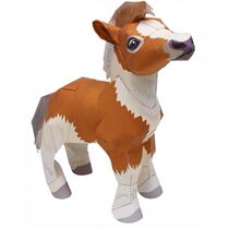 Paper mold making DIY handwork educational toy Farabella horse pony 3D three-dimensional animal paper model