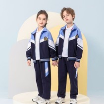 Primary school uniforms spring and autumn 23 pieces of kindergarten garden overalls The autumn sports suit the new Inn Wind suit