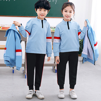 School uniforms for primary and middle school students to serve kindergarten clothes in spring and autumn and warm three sets of graduation photos to suit the ocean qi