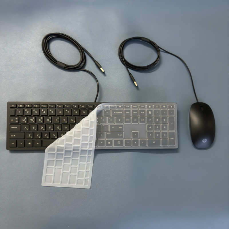 Free Original Hp Membrane Keyboard with Korean Lettering for Hp Laptop, Korean Wired USB Keyboard and Mouse