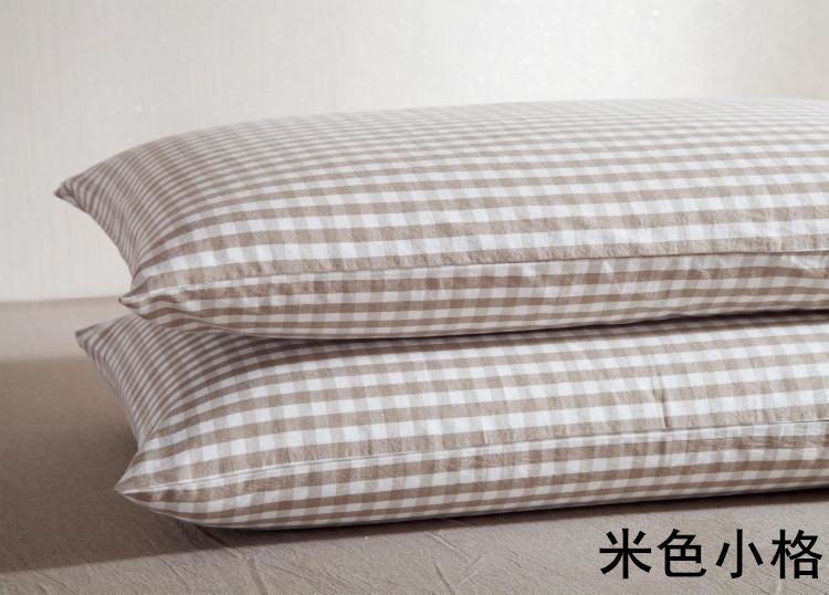 Chất lượng tốt Nhật Bản cotton cotton giặt lưới đơn 48 * 74 vỏ gối màu cotton rắn vỏ gối đơn mảnh - Gối trường hợp gối cao su kim cương