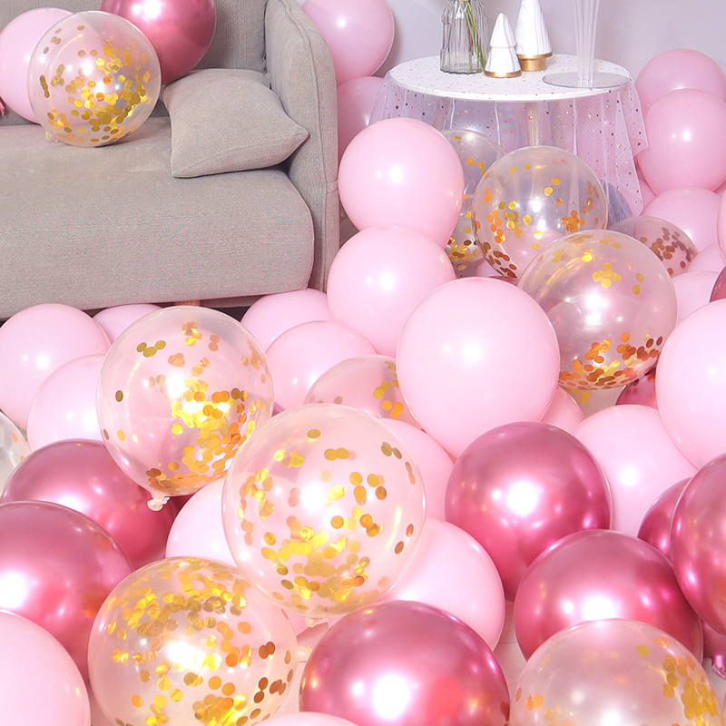 Internet celebrity wedding pink balloon wedding wedding room decoration birthday party room wedding supplies scene layout romantic