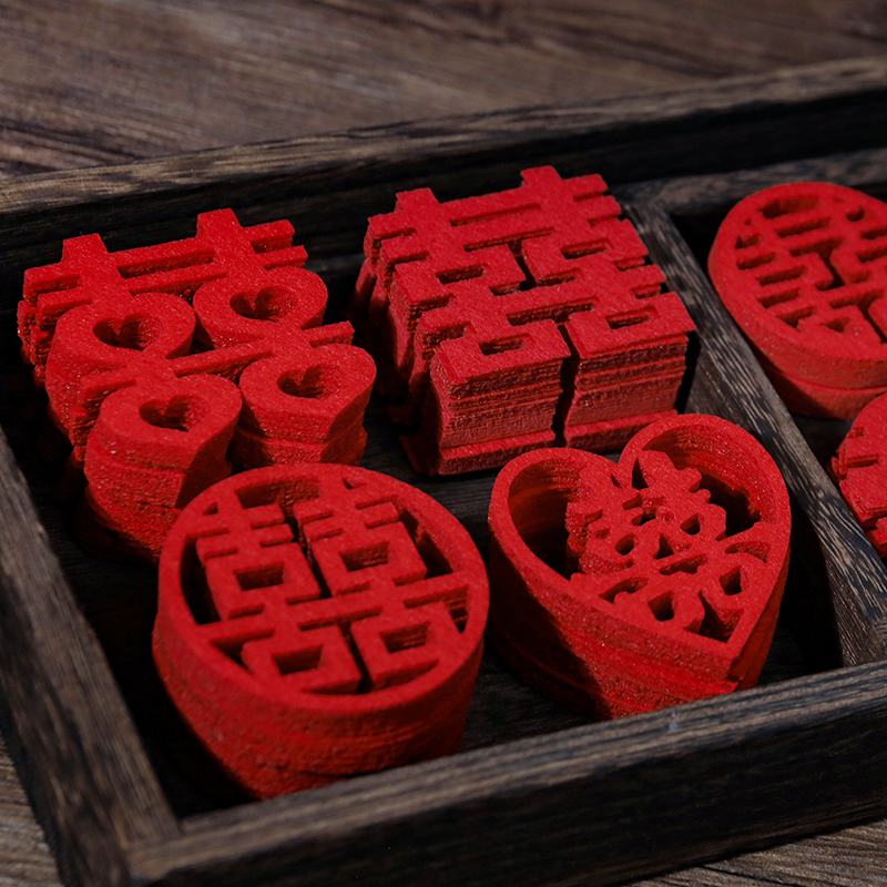 Wedding supplies big wedding room decorated wedding hand sprinkling bed mini wedding fruit dish non-woven fabric creative little satisfaction