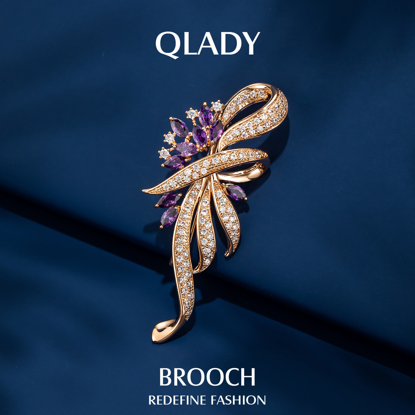 qlady women's suit corsage brooch, high-end, exquisite, fashionable, and luxurious women's clothing pin accessories for mothers.