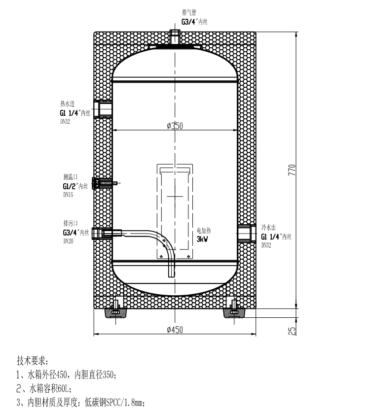 Купить Расширительный бак 40 литров 50 литров 60 литров 80 литров 100 ...