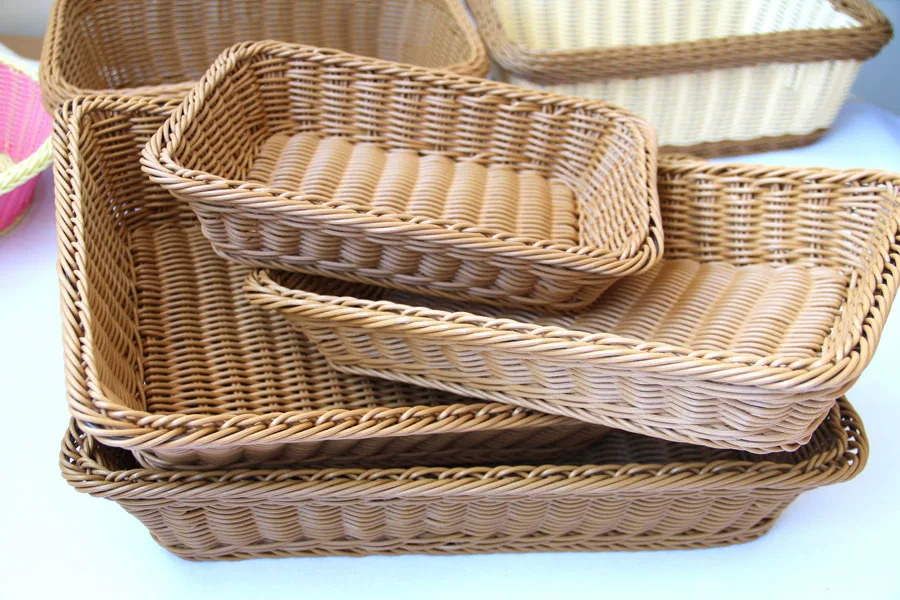  A1744 rattan bread basket bread basket food basket fruit basket dry pot pot fruit plate griming square fruit basket