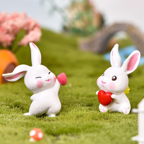 Carrot white rabbit plastic doll childrens toys birthday gifts books desktop decorations baking cake accessories