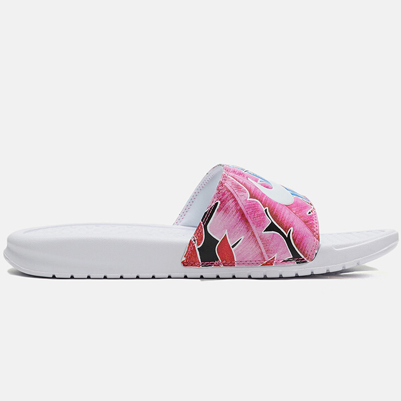 Giày Nike nữ 2019 hè mới Benassi thể thao giải trí từ kéo hoa dép 618919-113 - Dép thể thao dép lào havaianas