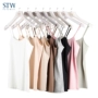 STW Modal cotton của phụ nữ áo yếm cotton phía dưới ngắn gợi cảm màu nude nhỏ tươi bên ngoài mặc mùa xuân và mùa hè áo độn ngực