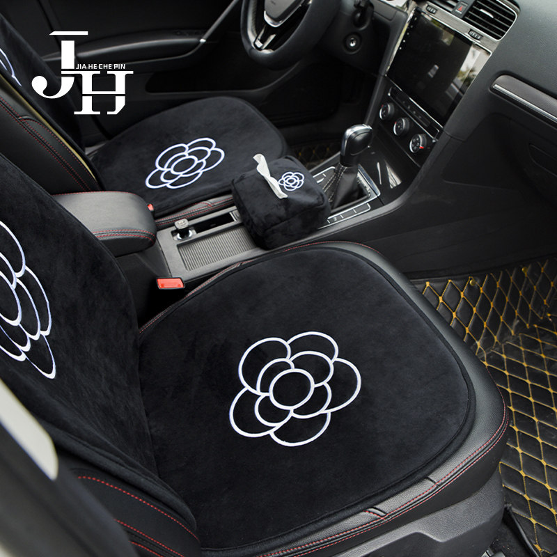 Mountain Tea Flower Car Cushion Summer Lady Linen Light Lavish Internet Red Goddess Cash in Four Seasons Versatile Car Summer Seat Cushion