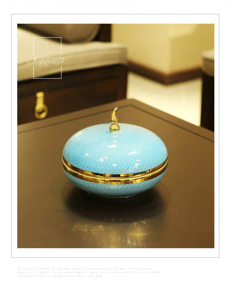 Modern light key-2 luxury decorative ceramic Mediterranean furnishing articles creative new Chinese style sitting room between example caddy fixings household decoration