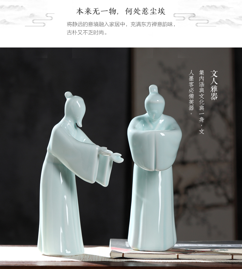 The State of modern Chinese etiquette ceramic figure sitting room porch decoration home furnishing articles its handicraft ornament