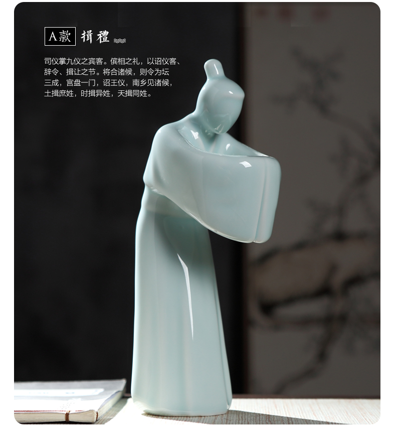 The State of modern Chinese etiquette ceramic figure sitting room porch decoration home furnishing articles its handicraft ornament