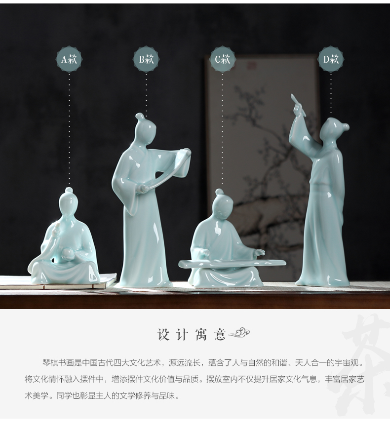 Jingdezhen creative zen furnishing articles of the new Chinese style household soft adornment office sitting room porch furnishing articles of handicraft