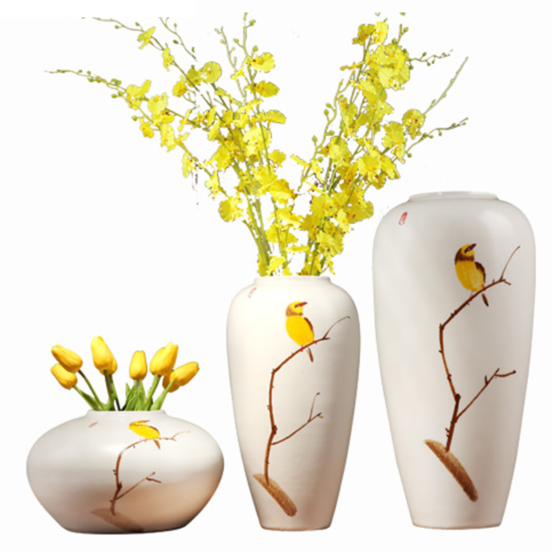Modern new Chinese style ceramic vase is the sitting room of TV ark, wine porch desktop flower arranging household furnish furnishing articles