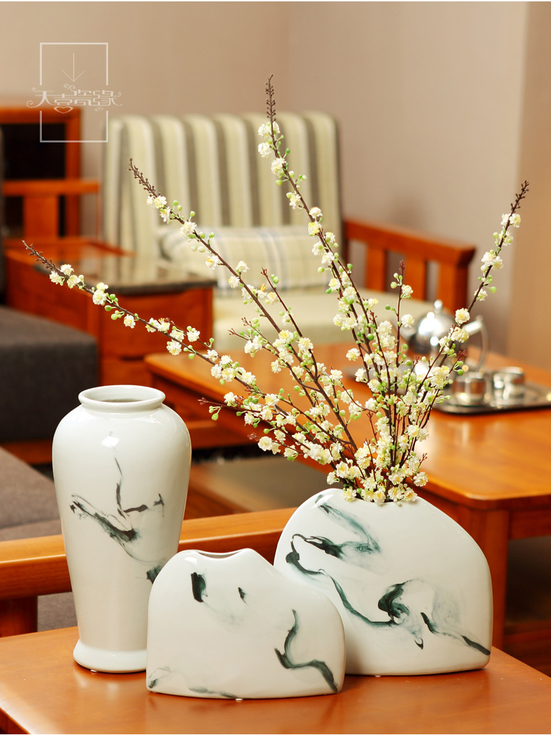 New Chinese style study zen furnishing articles ceramic vases, creative household act the role ofing is tasted, the sitting room porch TV ark, flower porcelain