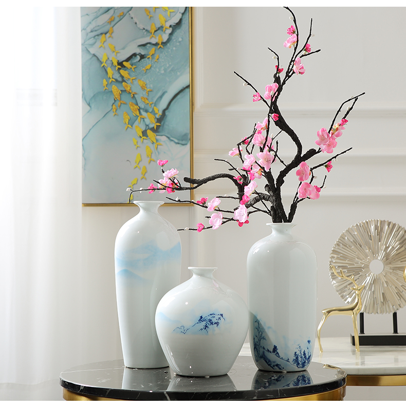 Dried flower arranging flowers Chinese jingdezhen ceramics floret bottle furnishing articles, the sitting room porch TV ark, home decoration