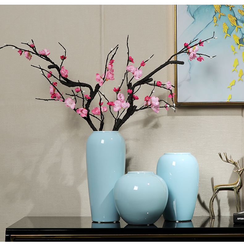 Jingdezhen ceramic vase furnishing articles of new Chinese style flower implement simulation flower flower I and contracted decorate the sitting room is small and pure and fresh