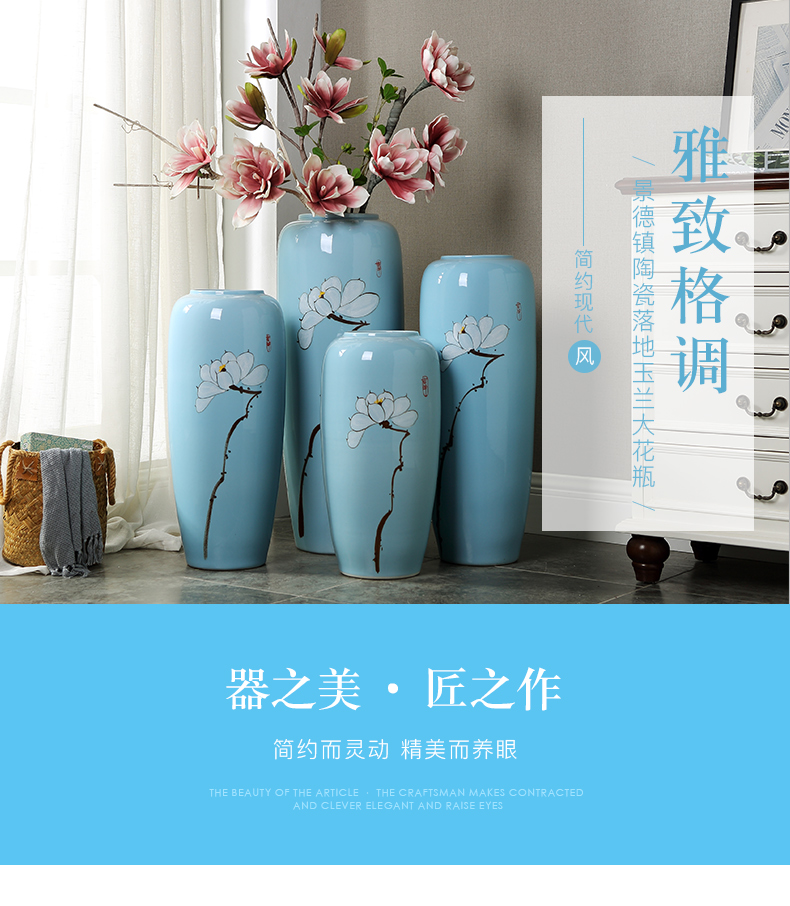 Jingdezhen ceramic vase of large modern creative living room home of dry flower arranging TV ark adornment furnishing articles