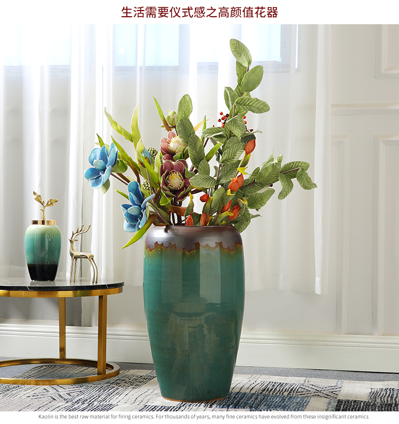 Jingdezhen ceramic vase restoring ancient ways furnishing articles sitting room porch light large key-2 luxury hotel simulation flower, adornment is placed