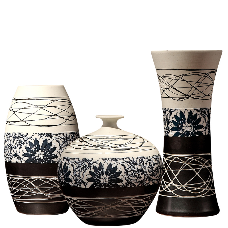 Jingdezhen ceramic vase furnishing articles I and contracted home sitting room adornment flower arrangement is lucky bamboo hydroponic porcelain
