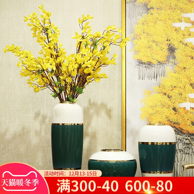 Jingdezhen modern ceramic vase furnishing articles new Chinese flower arranging dried flowers sitting room porch TV ark, creative decorations