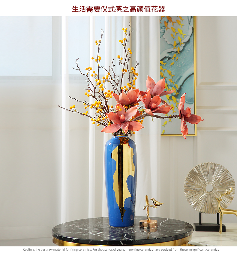 New Chinese style light key-2 luxury ceramic vase table between example simulation flower arranging device furnishing articles, the sitting room porch home decoration