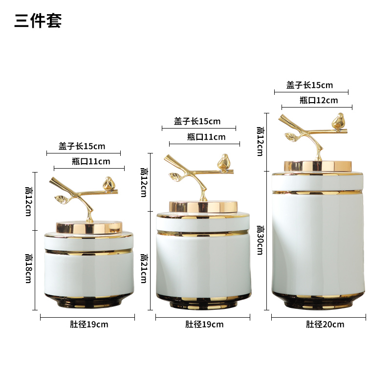 Modern light key-2 luxury ceramic vase furnishing articles sitting room desktop flower arrangement China Europe type TV ark, wine decorative arts and crafts