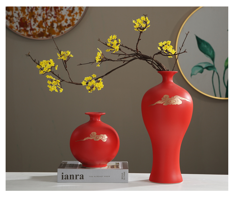 Jingdezhen zen TV ark, flower arranging new Chinese style ceramic vase furnishing articles, the sitting room porch decoration, household act the role ofing is tasted