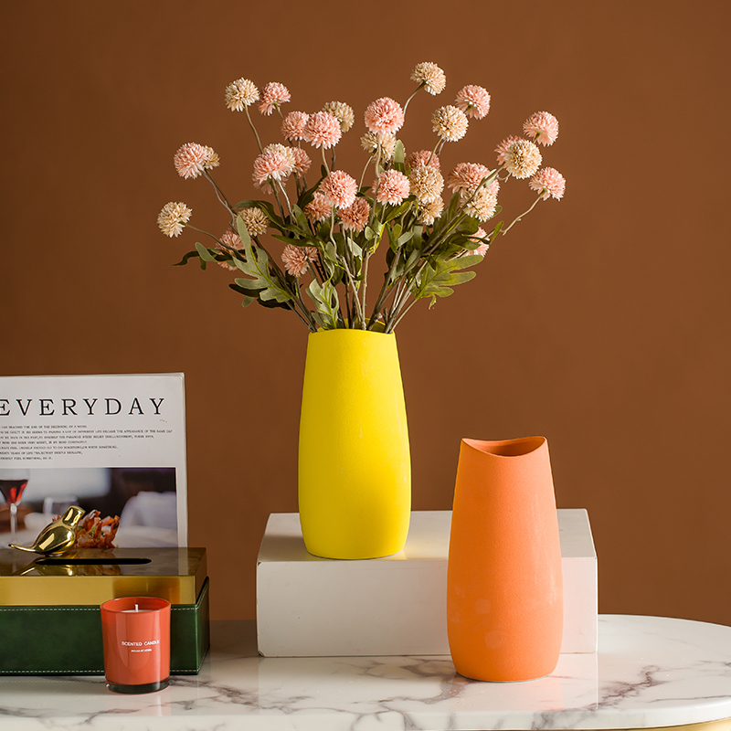 I and contracted Nordic creative living room TV cabinet ceramic vase flower arranging furnishing articles table light much dry flower decoration