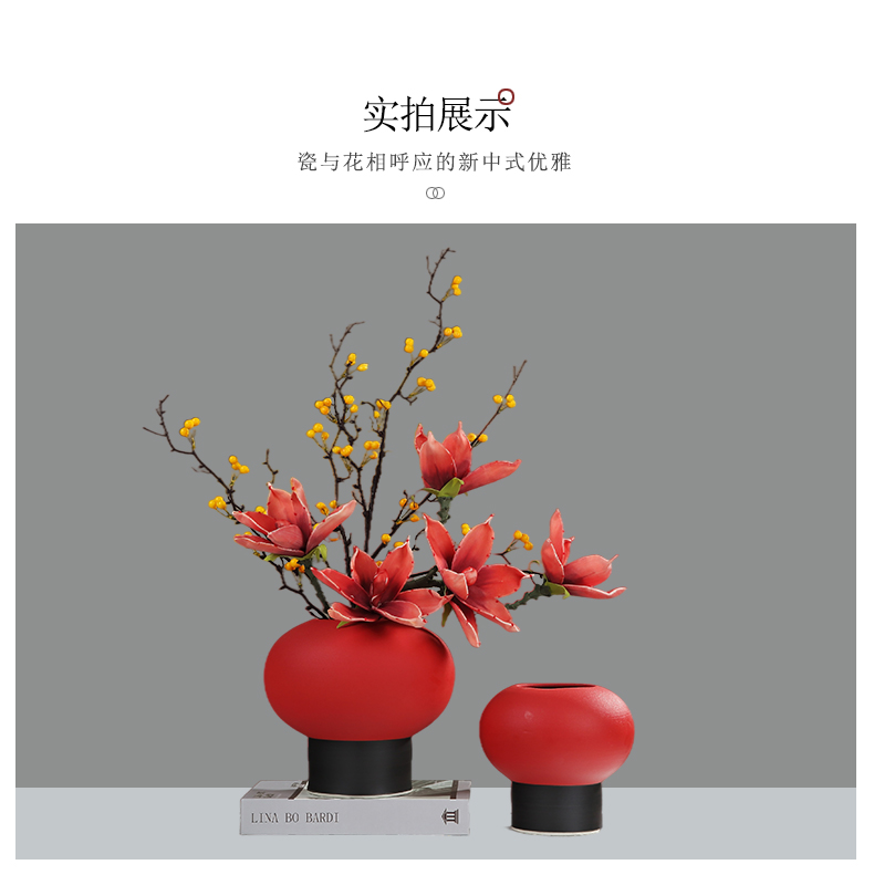 New Chinese style in modern flower art ceramic vase furnishing articles sitting room porch light table between TV ark, example key-2 luxury decoration