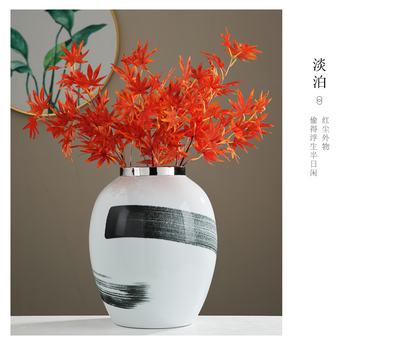 New Chinese style is I sitting room porch light and decoration ceramics vase contracted home furnishing articles set dry flower arranging flowers adornment