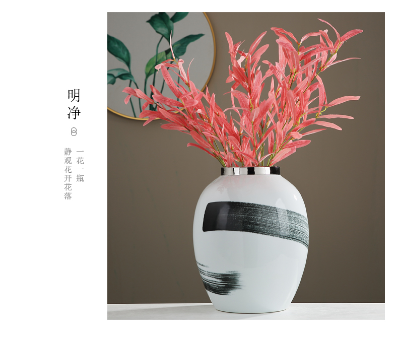 New Chinese style is I sitting room porch light and decoration ceramics vase contracted home furnishing articles set dry flower arranging flowers adornment