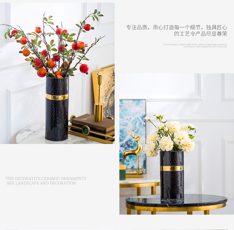 Nordic light key-2 luxury ceramic vase furnishing articles ideas of I sitting room is contracted TV cabinet table flower arrangement home decoration