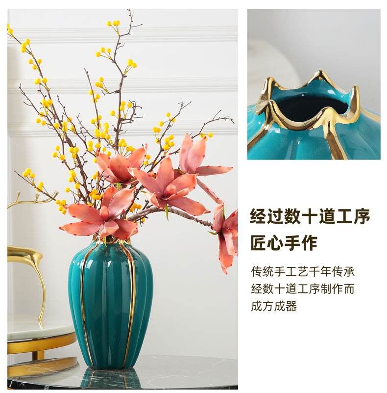 Sitting room place light household act the role ofing is tasted much ceramic vase Europe type TV ark, dry flower vases porch decorate the table