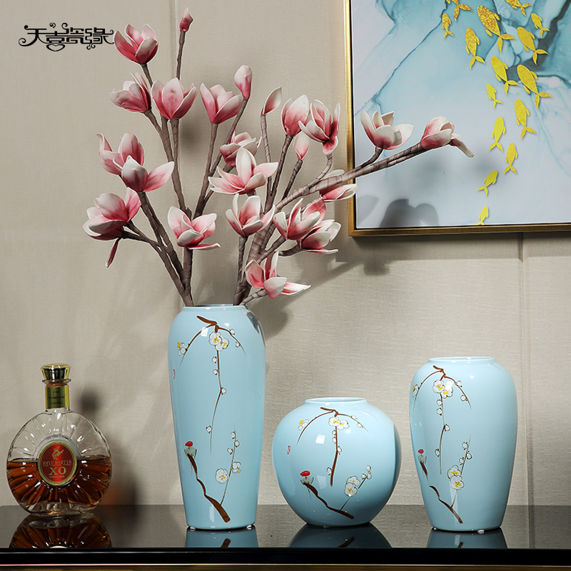 Jingdezhen ceramic vase furnishing articles of modern living room table dry flower arranging flowers, TV ark, contracted household soft adornment
