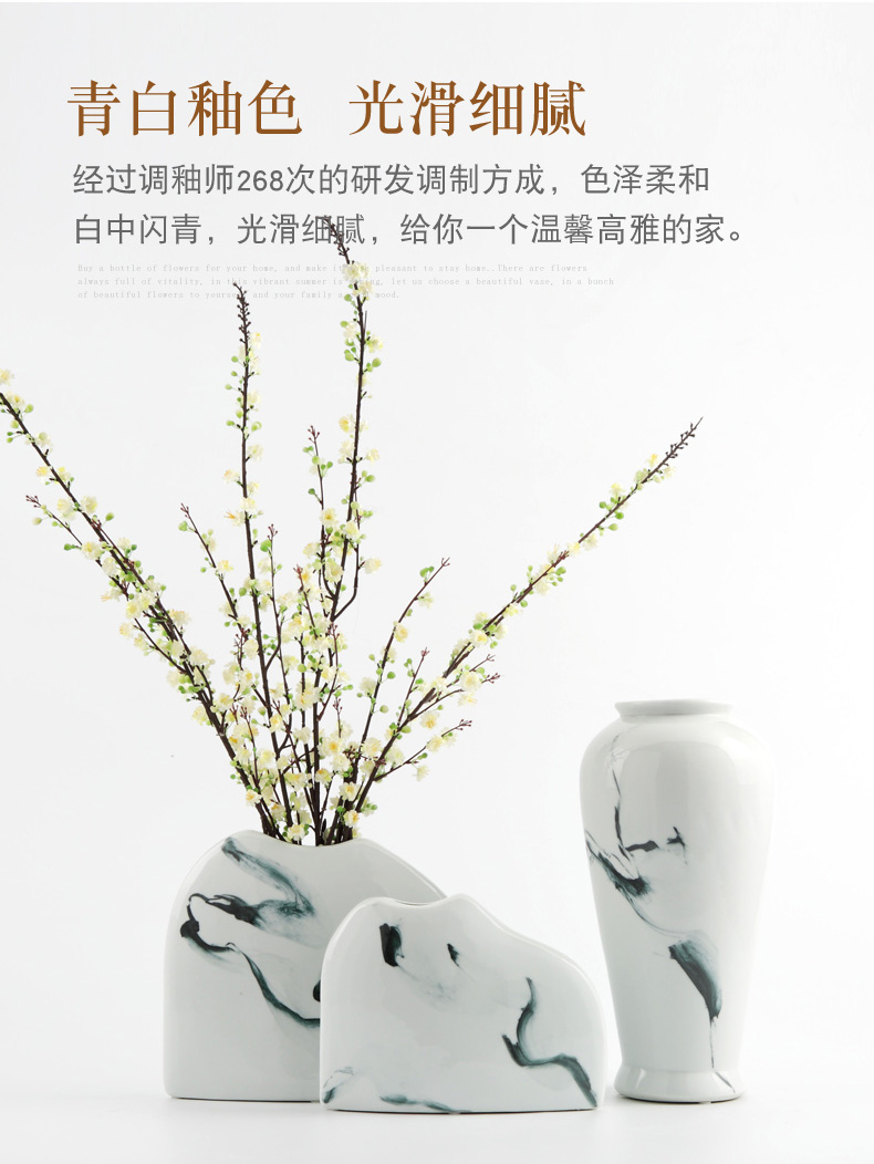 New Chinese style study zen furnishing articles ceramic vases, creative household act the role ofing is tasted, the sitting room porch TV ark, flower porcelain