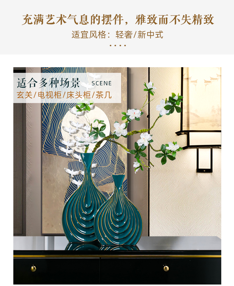 New Chinese style ceramic vases, dried flowers sitting room place American TV ark, light key-2 luxury flower arrangement China creative household act the role ofing is tasted