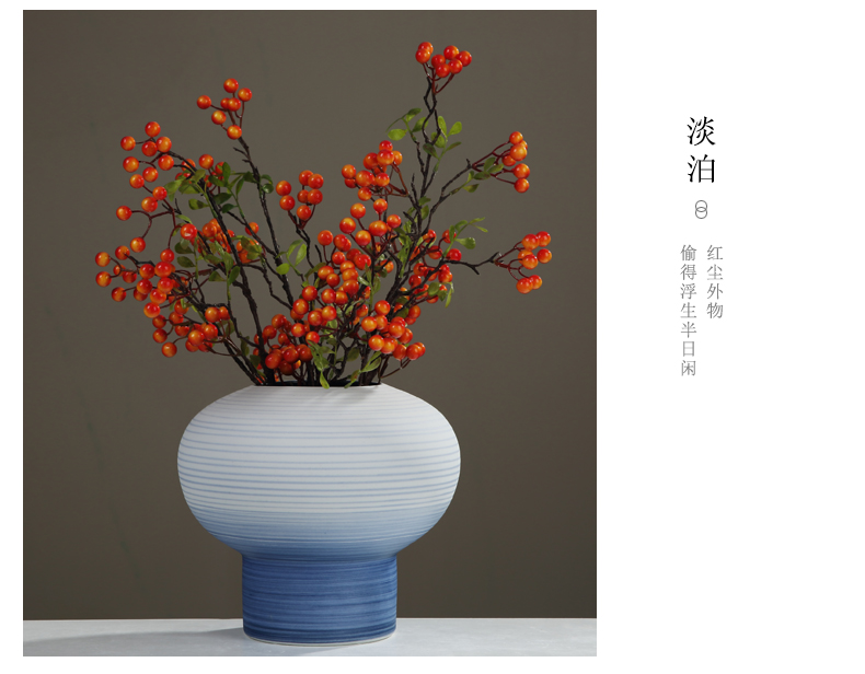 The Light of new Chinese style ceramic vase key-2 luxury furnishing articles table dry flower tea table flower art is sitting room adornment desktop simulation flower decoration