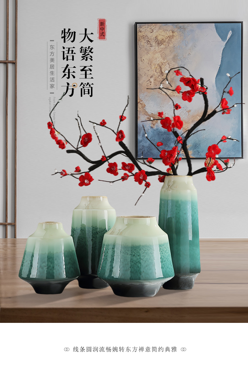 New Chinese style with modern jingdezhen ceramic vase furnishing articles sitting room porch TV ark, the home dry flower arranging flowers adornment