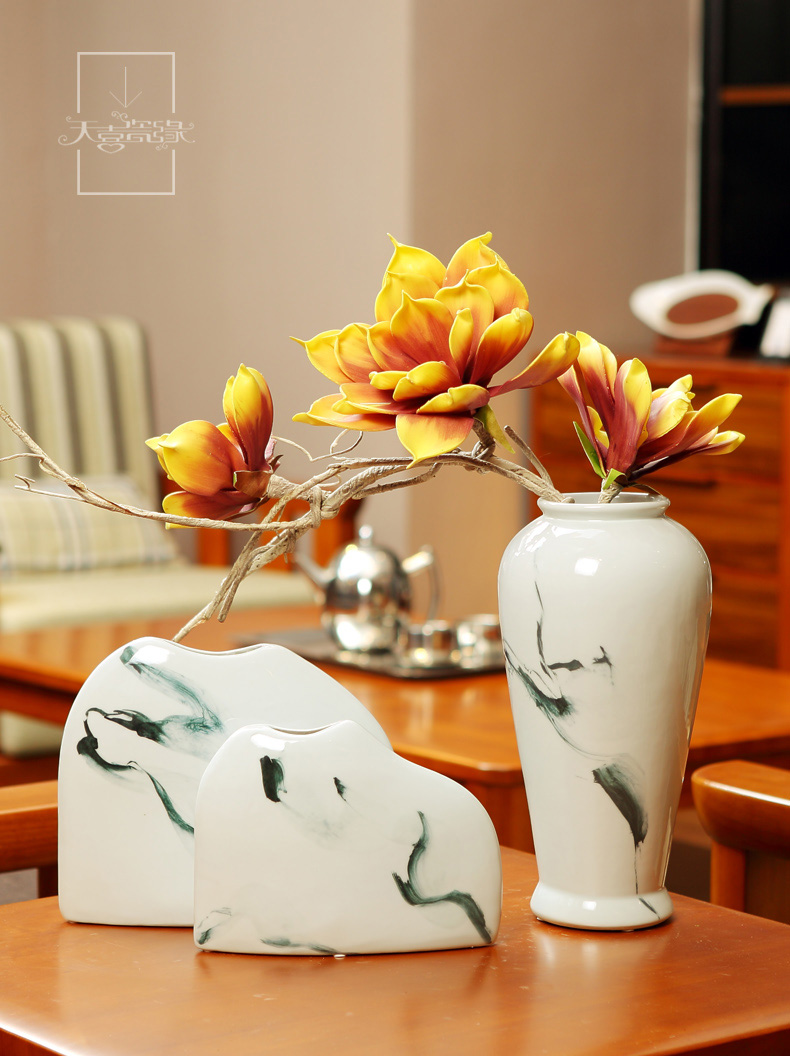 New Chinese style study zen furnishing articles ceramic vases, creative household act the role ofing is tasted, the sitting room porch TV ark, flower porcelain