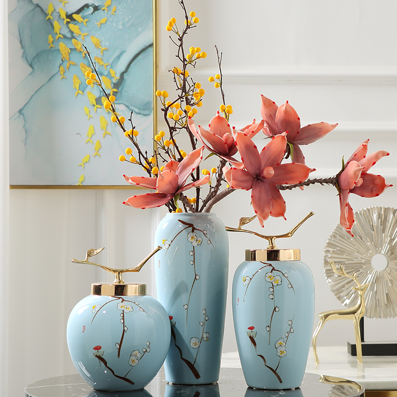 New Chinese style of jingdezhen ceramics hand - made vases, flower arranging, the sitting room porch tea table table household adornment furnishing articles